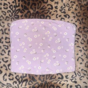 Irreversible Floral Tube Top in Lavender